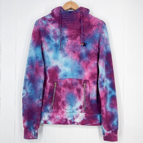 Aviator Nation Ninja Pullover Hoodie Tie Dye Unisex Size Medium Blue Purple - Picture 1 of 16